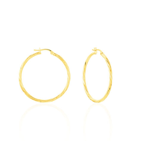 Créoles Youri Or Jaune - Boucles d'oreilles créoles Femme | Histoire d’Or