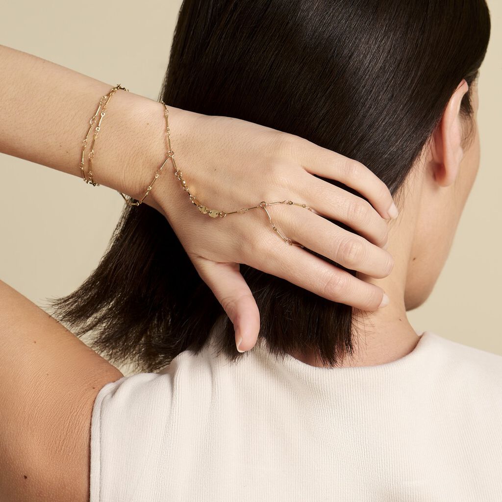 Bijou De Main Lodi Acier Jaune - Bracelets Femme | Histoire d’Or