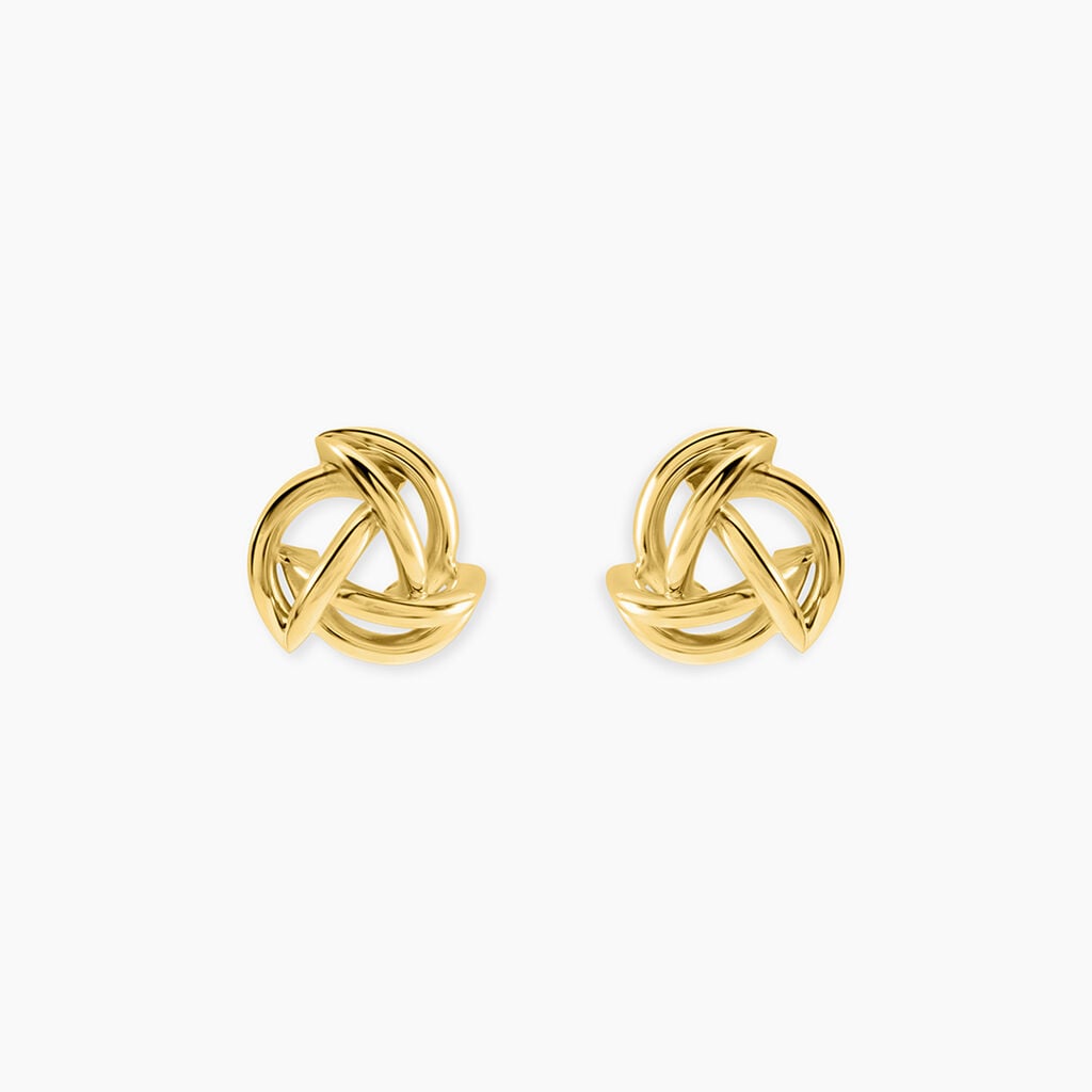 Boucles D'Oreilles Puces Gladwin Acier Jaune - Boucles d'oreilles fantaisie Femme | Histoire d&rsquo;Or
