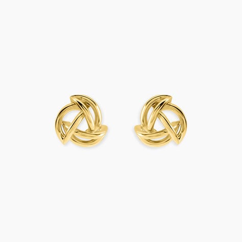 Boucles D'Oreilles Puces Gladwin Acier Jaune - Boucles d'oreilles fantaisie Femme | Histoire d&rsquo;Or