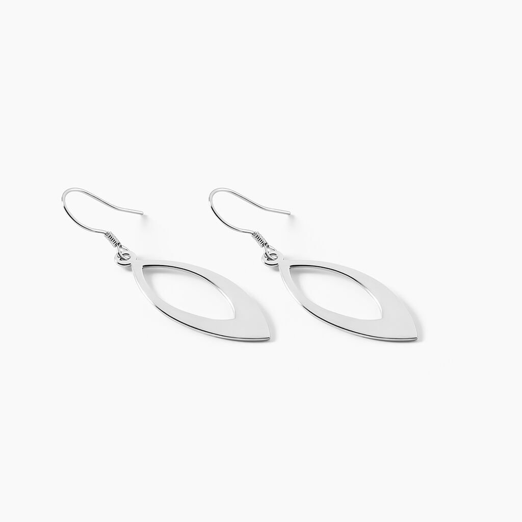 Boucles D'oreilles Pendantes Andrienne Argent Blanc - Boucles d'oreilles fantaisie Femme | Histoire d’Or