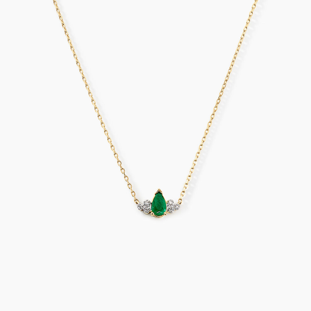 Collier Moss Or Jaune Emeraude Diamant - Colliers Femme | Histoire d’Or