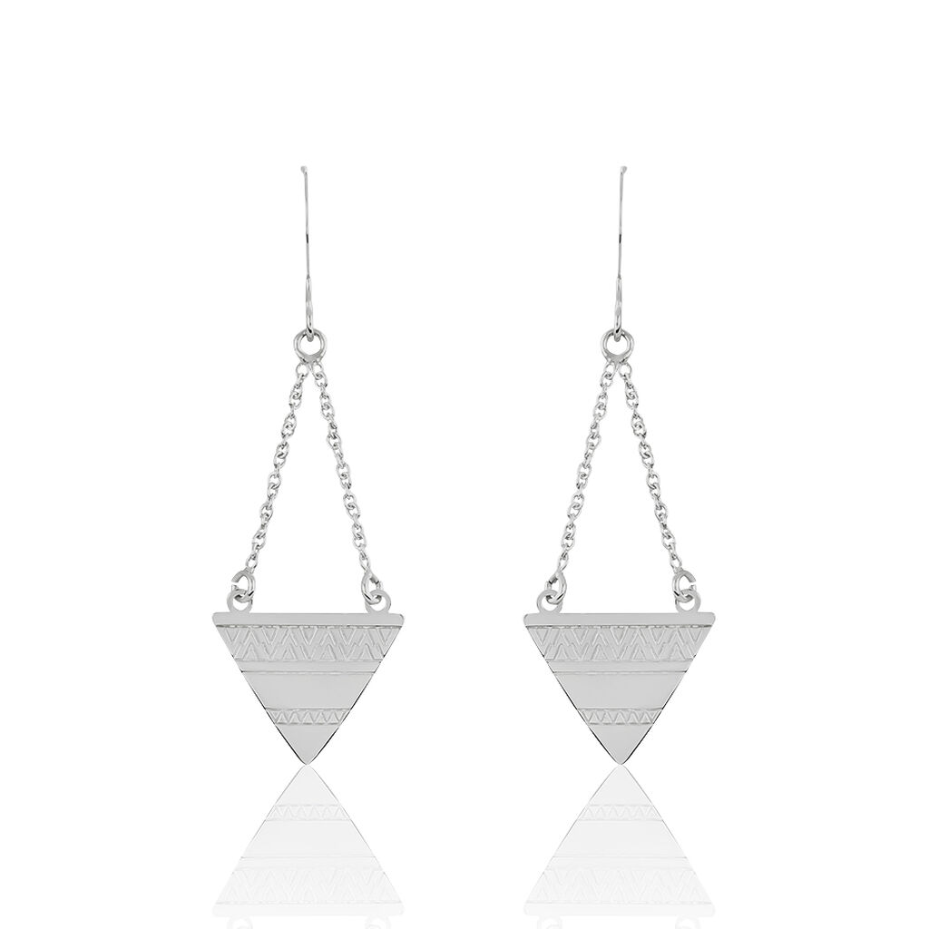 Boucles D'oreilles Pendantes Mahala Argent Blanc - Boucles d'oreilles fantaisie Femme | Histoire d&rsquo;Or
