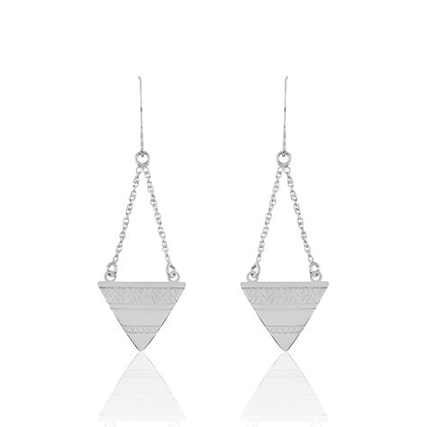 Boucles D'oreilles Pendantes Mahala Argent Blanc - Boucles d'oreilles fantaisie Femme | Histoire d&rsquo;Or