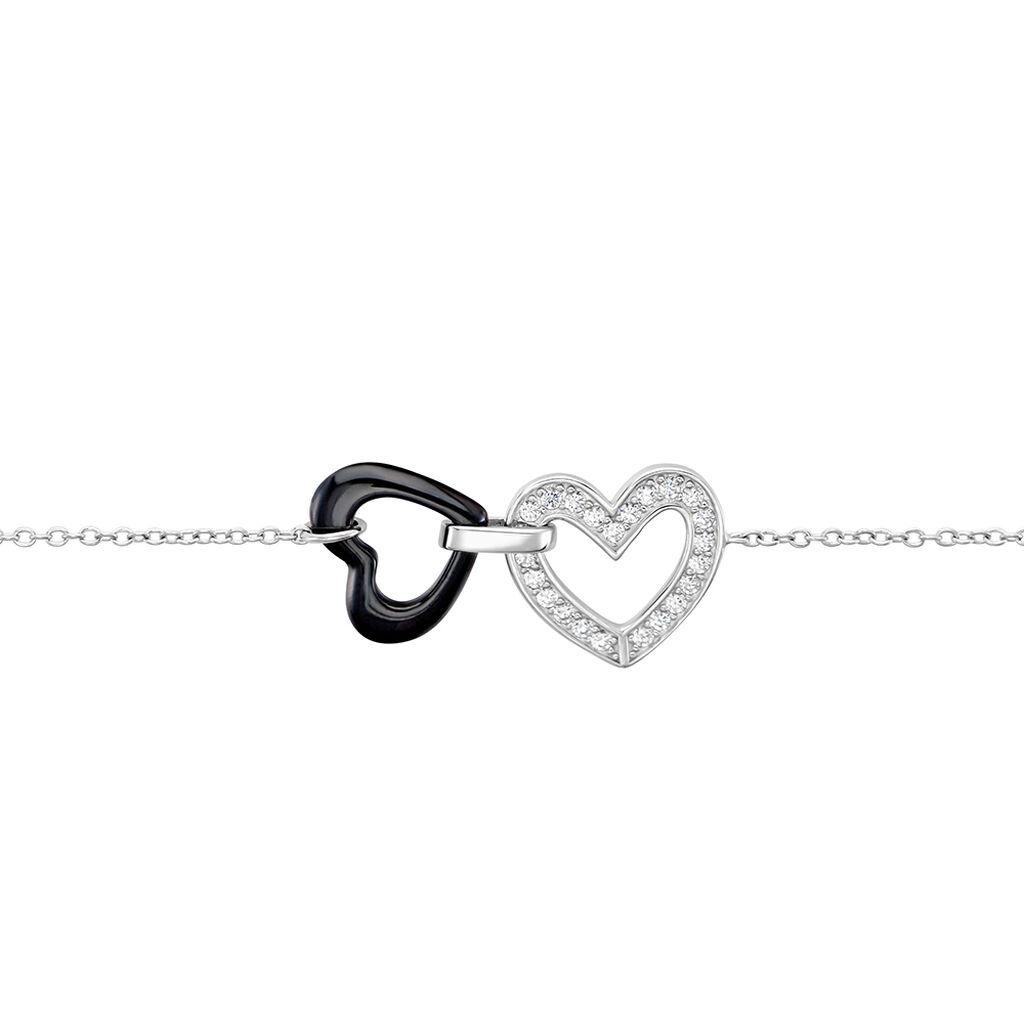 Bracelet Lineth Argent Blanc Céramique Oxyde De Zirconium - Bracelets Femme | Histoire d’Or