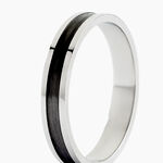 Alliance Navid Palladium Blanc Et Carbone - Alliances Unisex | Histoire d&rsquo;Or