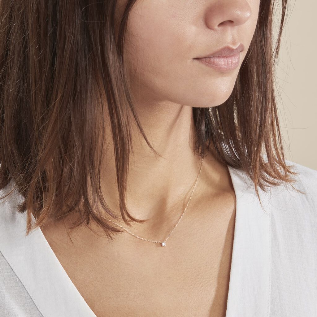 Collier Or Jaune Aphrodite Et Diamant - Colliers Femme | Histoire d’Or