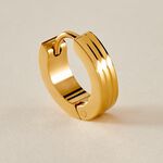 Cr&eacute;ole Unitaire Kojo Acier Dor&eacute; - Piercings d'oreilles Homme | Histoire d&rsquo;Or