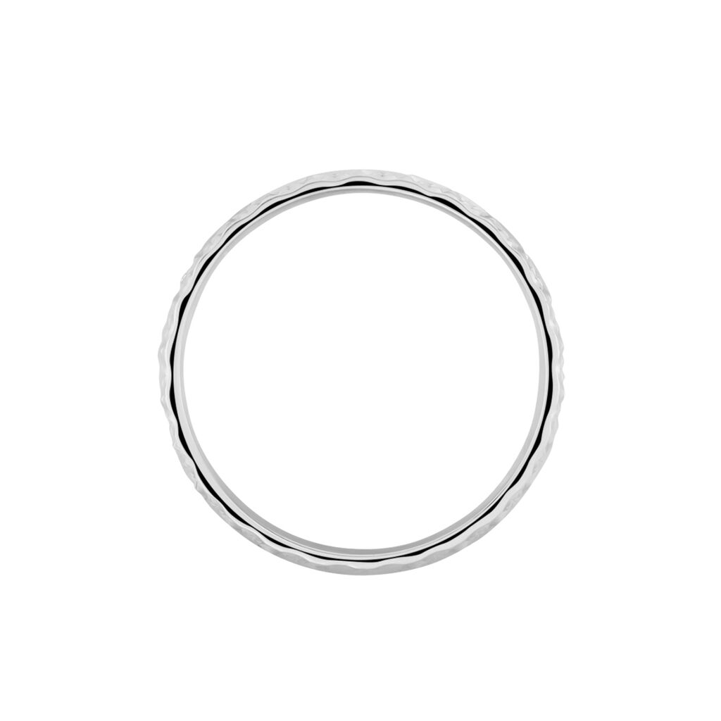 Alliance Veira Ruban Bombé Or Blanc - Alliances Unisex | Histoire d’Or