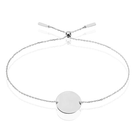 Bracelet Helenia Pastille Gravable Or Blanc - Bracelets Naissance Enfant | Histoire d’Or