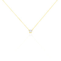 Collier Ponama Or Jaune Oxyde De Zirconium