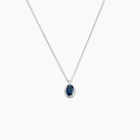 Collier Kriska Or Blanc Saphir Et Diamant - Colliers Femme | Histoire d’Or