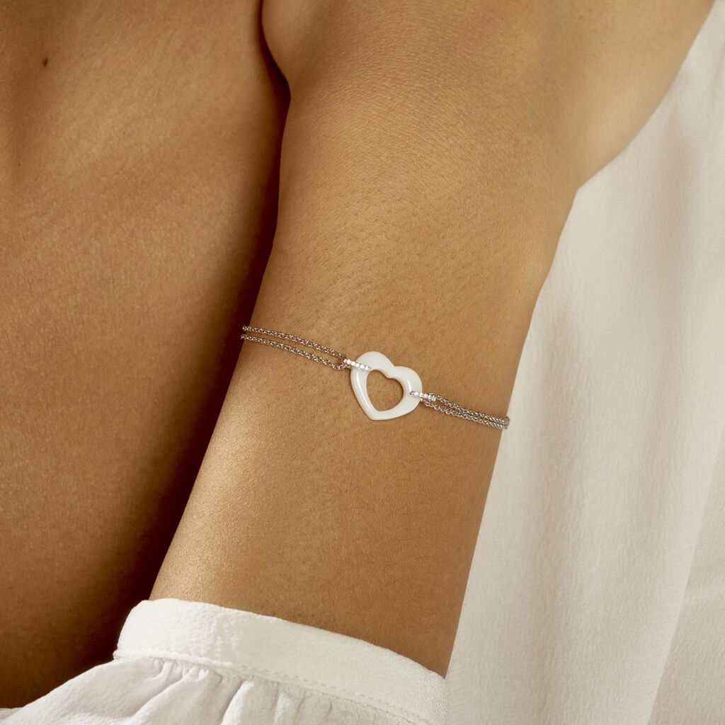Bracelet Vivianne Argent Blanc Oxyde De Zirconium Et Céramique - Bracelets Femme | Histoire d’Or