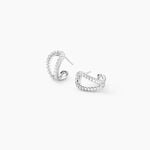 Cr&eacute;oles Livie Argent Blanc Oxyde De Zirconium - Cr&eacute;oles fantaisie Femme | Histoire d&rsquo;Or