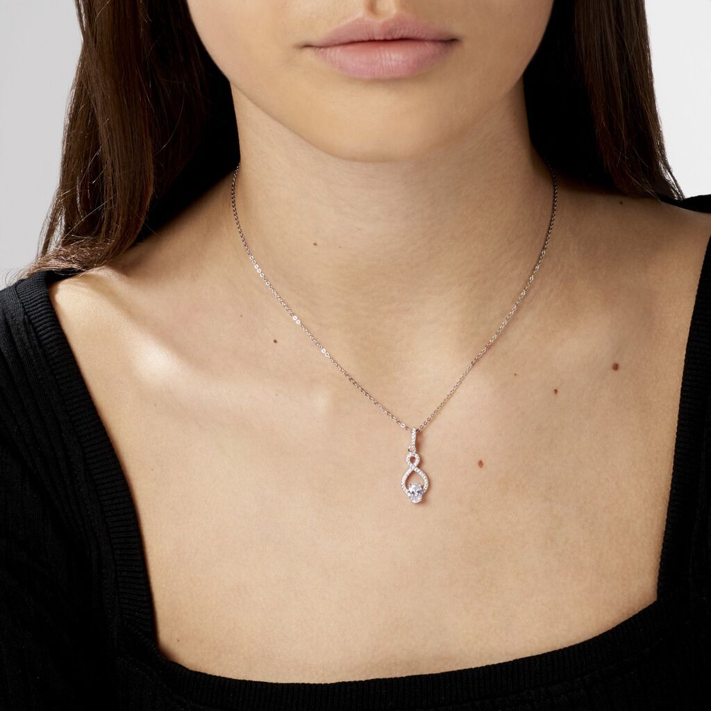 Collier Ylianna Argent Blanc Oxyde De Zirconium - Colliers fantaisie Femme | Histoire d’Or