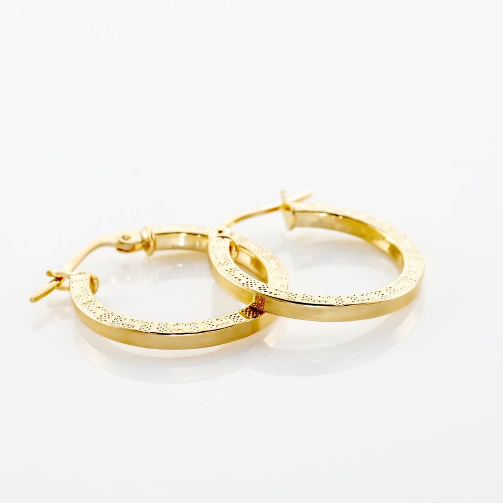 Créoles Xanthia Or Jaune - Boucles d'oreilles créoles Femme | Histoire d’Or