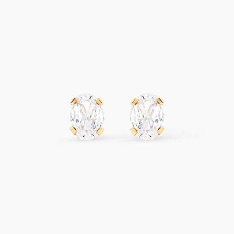 Boucles D'oreilles Puces Elorri Or Jaune Oxyde - Clous d'oreilles Femme | Histoire d&rsquo;Or