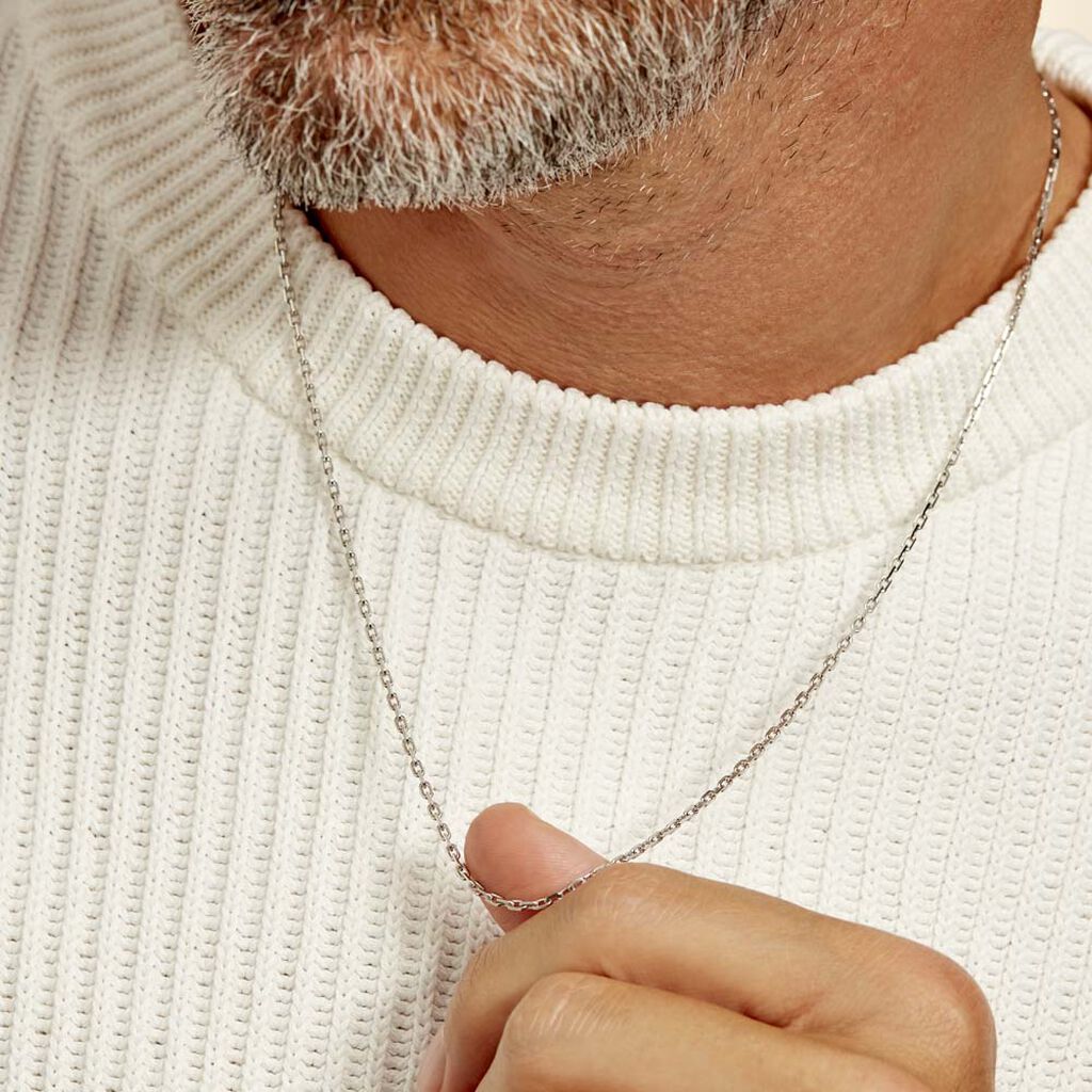 Chaîne Claudine Maille Forçat Argent Blanc - Chaines Famille | Histoire d’Or