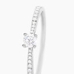 Bague Solitaire Hemera Or Blanc Diamant - Bagues solitaires Femme | Histoire d&rsquo;Or