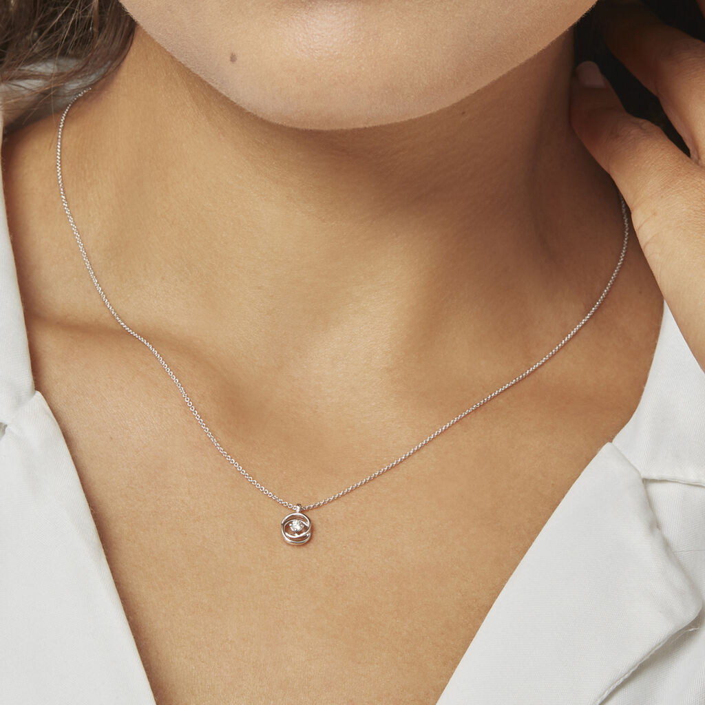Collier Nid D'amour Or Blanc Diamant - Colliers Femme | Histoire d’Or