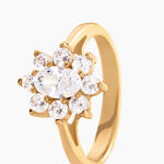 Bague Plaqu&eacute; Or Mahats Oxyde De Zirconium - Bagues solitaires Femme | Histoire d&rsquo;Or