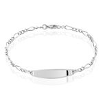Bracelet Identit&eacute; Bartolomee Maille Alternee 1/3 Or Blanc - Bracelets Communion Enfant | Histoire d&rsquo;Or