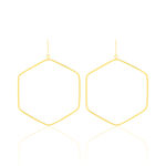 Cr&eacute;oles Roseane Hexagone Or Jaune - Boucles d'oreilles cr&eacute;oles Femme | Histoire d&rsquo;Or