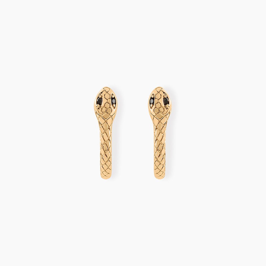 Créoles Yasha Plaqué Or Jaune Spinelle - Boucles d'oreilles créoles Femme | Histoire d’Or