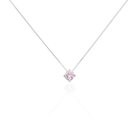 Collier Solitaire Argent Blanc Rio Santa Teresa Oxyde De Zirconium - Colliers fantaisie Femme | Histoire d’Or