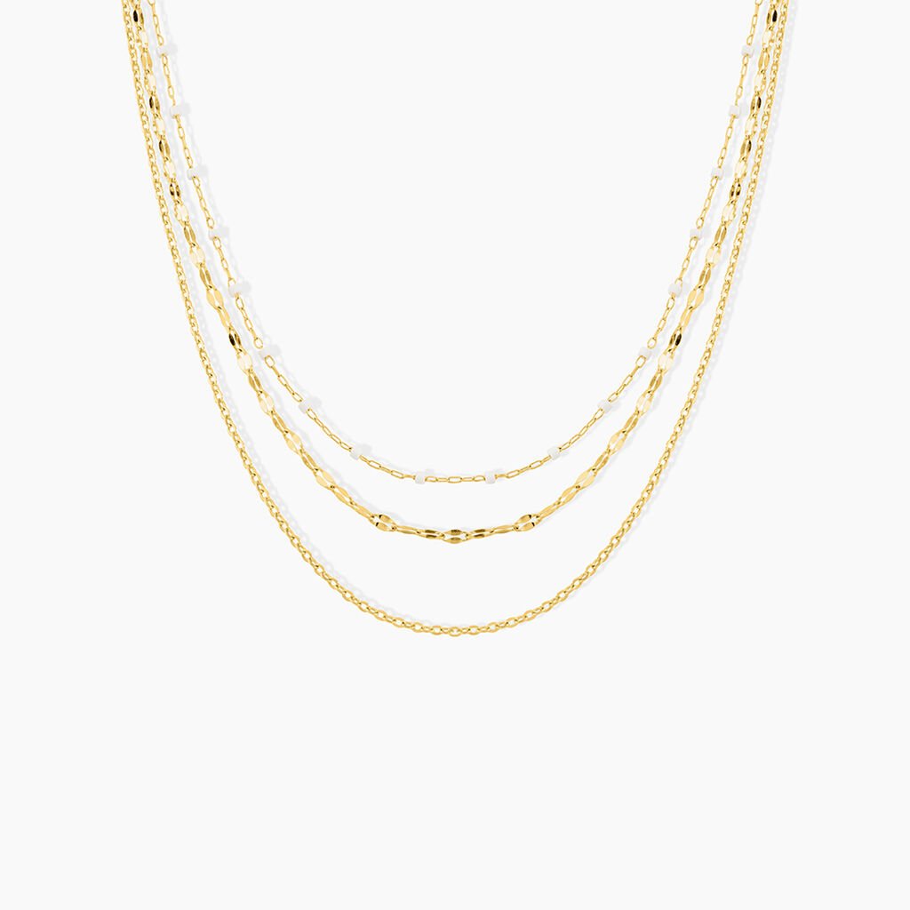 Collier Amala Acier Jaune Verre - Colliers fantaisie Femme | Histoire d&rsquo;Or