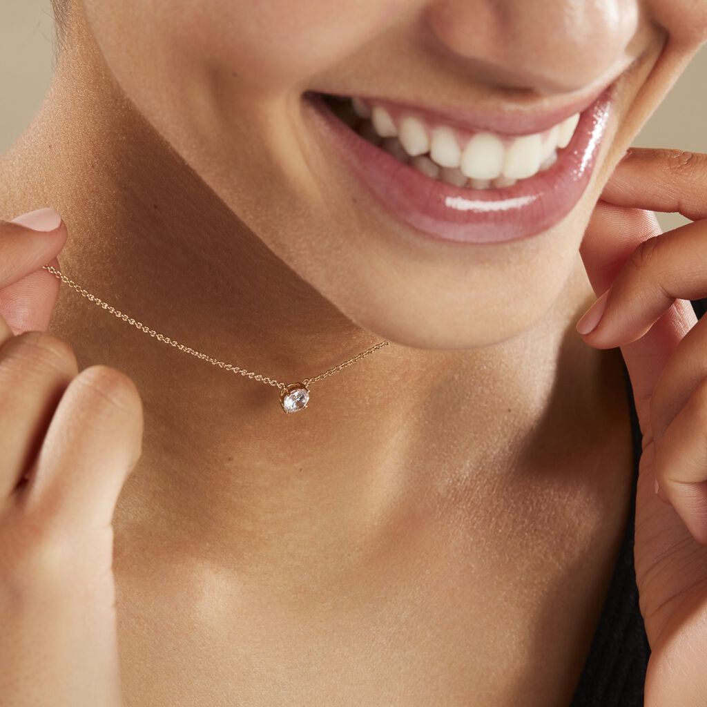 Collier Nilay Plaque Or Jaune Oxyde De Zirconium FQCFJZW403D