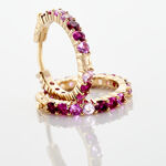 Cr&eacute;oles Zoelia Rondes Plaqu&eacute; Or Jaune Pierres De Synth&egrave;se - Boucles d'oreilles cr&eacute;oles Femme | Histoire d&rsquo;Or