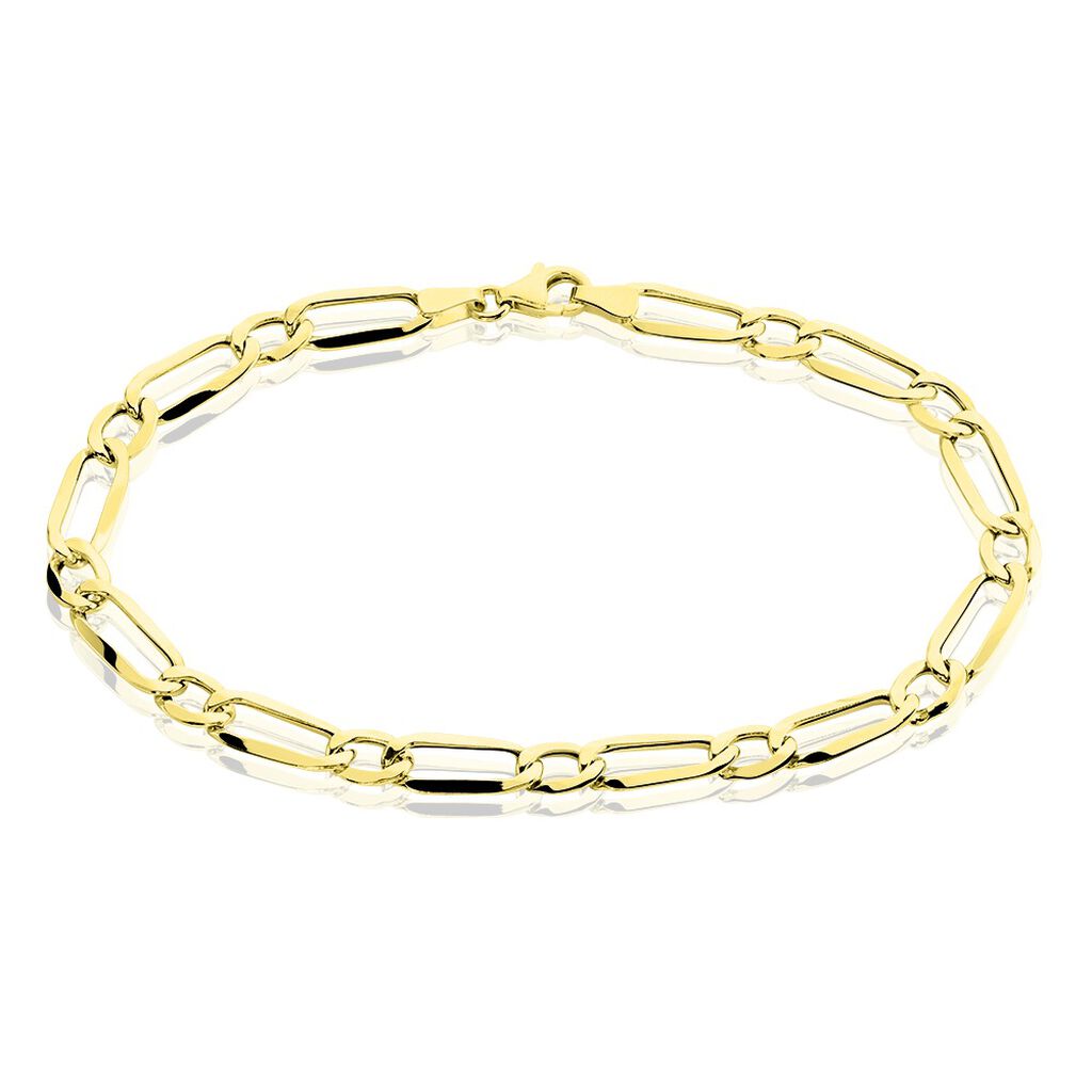Bracelet Ophelio Maille Alternee 1/1 Or Jaune - Bracelets cha&icirc;ne Homme | Histoire d&rsquo;Or