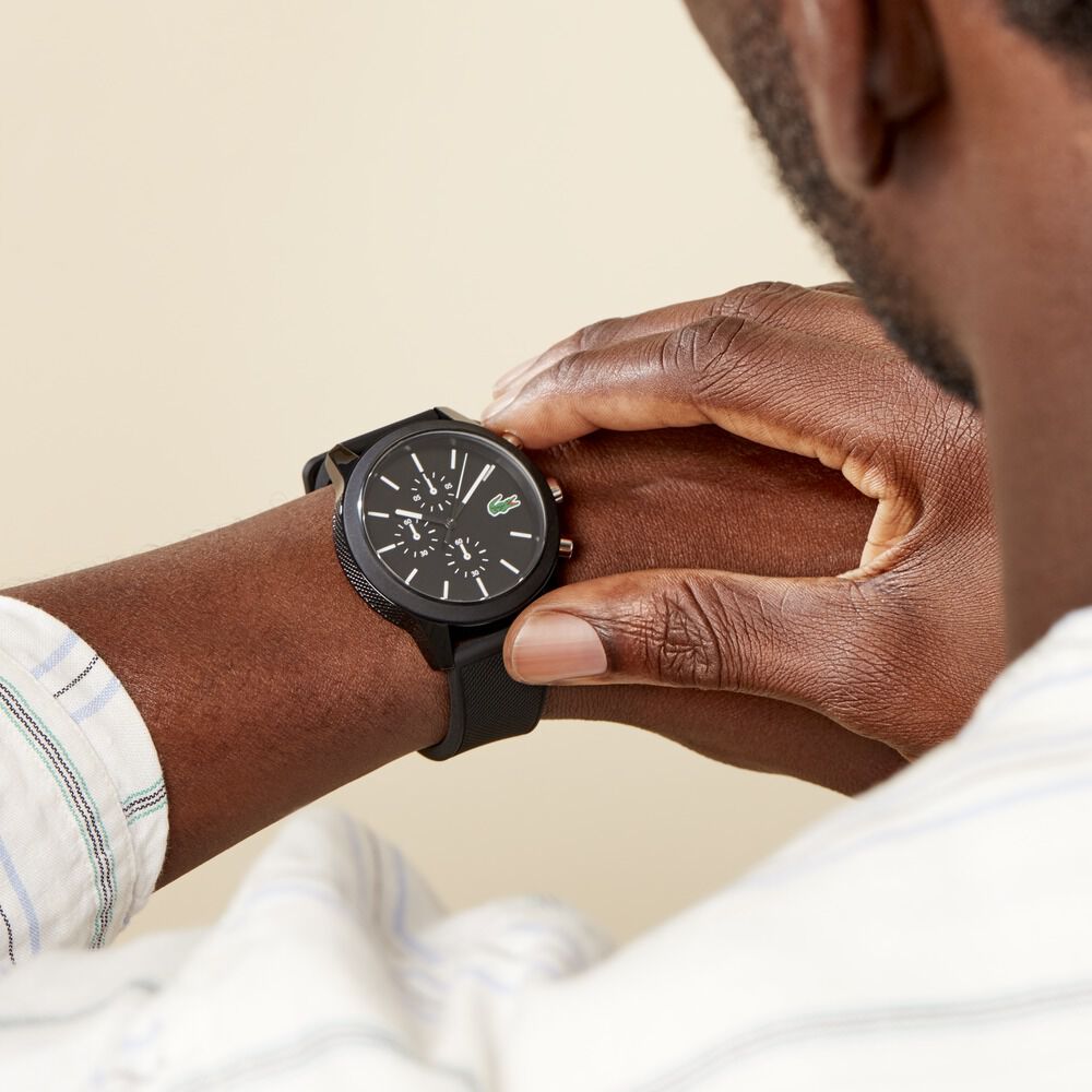 Montres Lacoste 2010972 Autres Boucle Ardillon Noir Ronde
