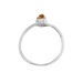 Bague Argent Blanc Accorus Ambre - Bagues avec pierre Femme | Histoire d’Or