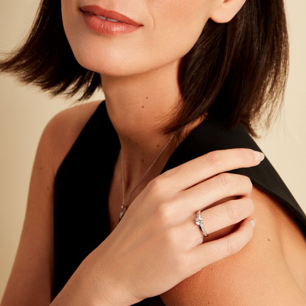 Bague Mayssara Argent Blanc Oxyde De Zirconium - Bijoux Femme | Histoire d&rsquo;Or