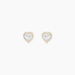 Boucles D'oreilles Puces Aymane Or Jaune Oxyde De Zirconium - Clous d'oreilles Famille | Histoire d&rsquo;Or