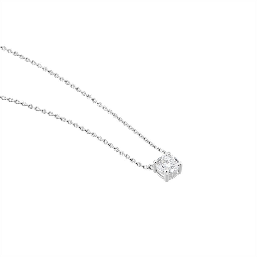 Collier Collection Victoria Or Blanc Diamant Synthetique - Colliers Femme | Histoire d&rsquo;Or
