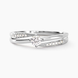 Bague Selene Or Blanc Diamant - Bagues solitaires Femme | Histoire d’Or