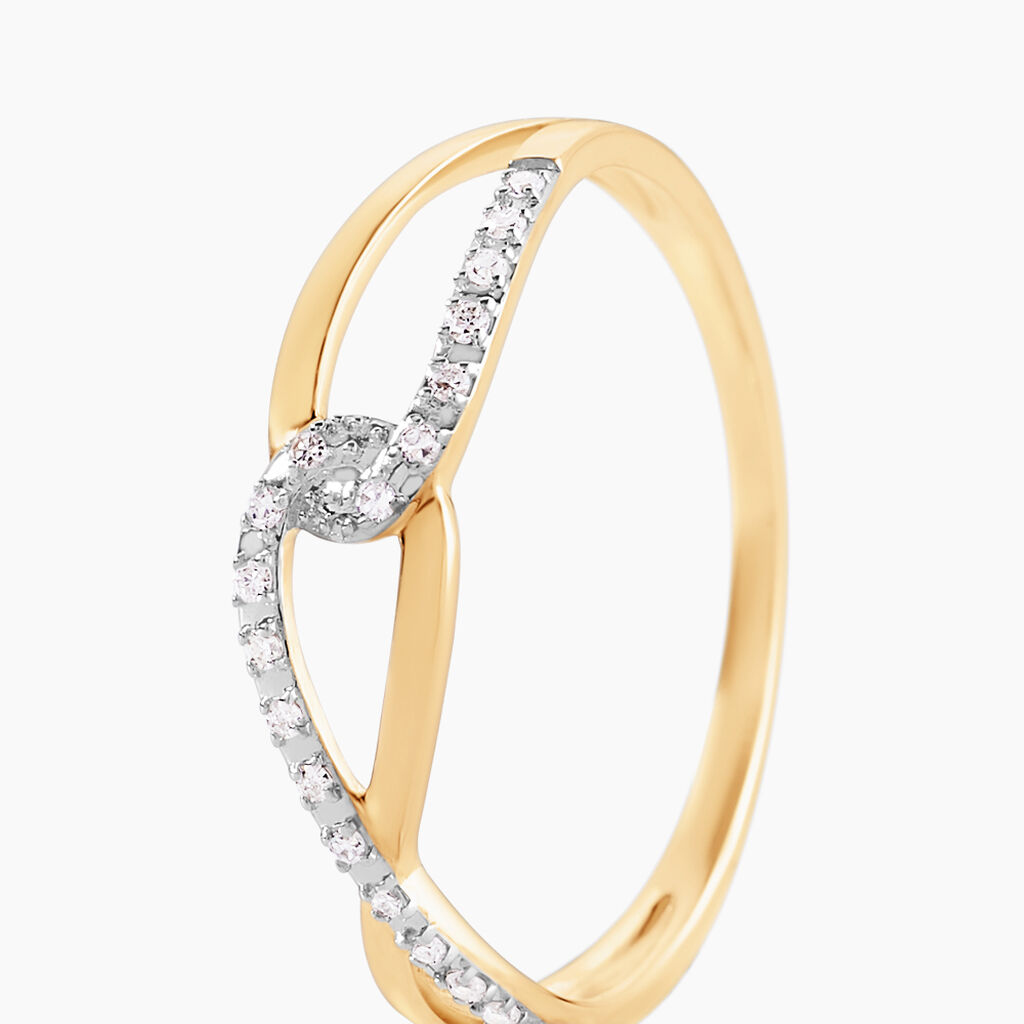 Bague Osanna Or Jaune Diamants - Bagues avec pierre Femme | Histoire d&rsquo;Or