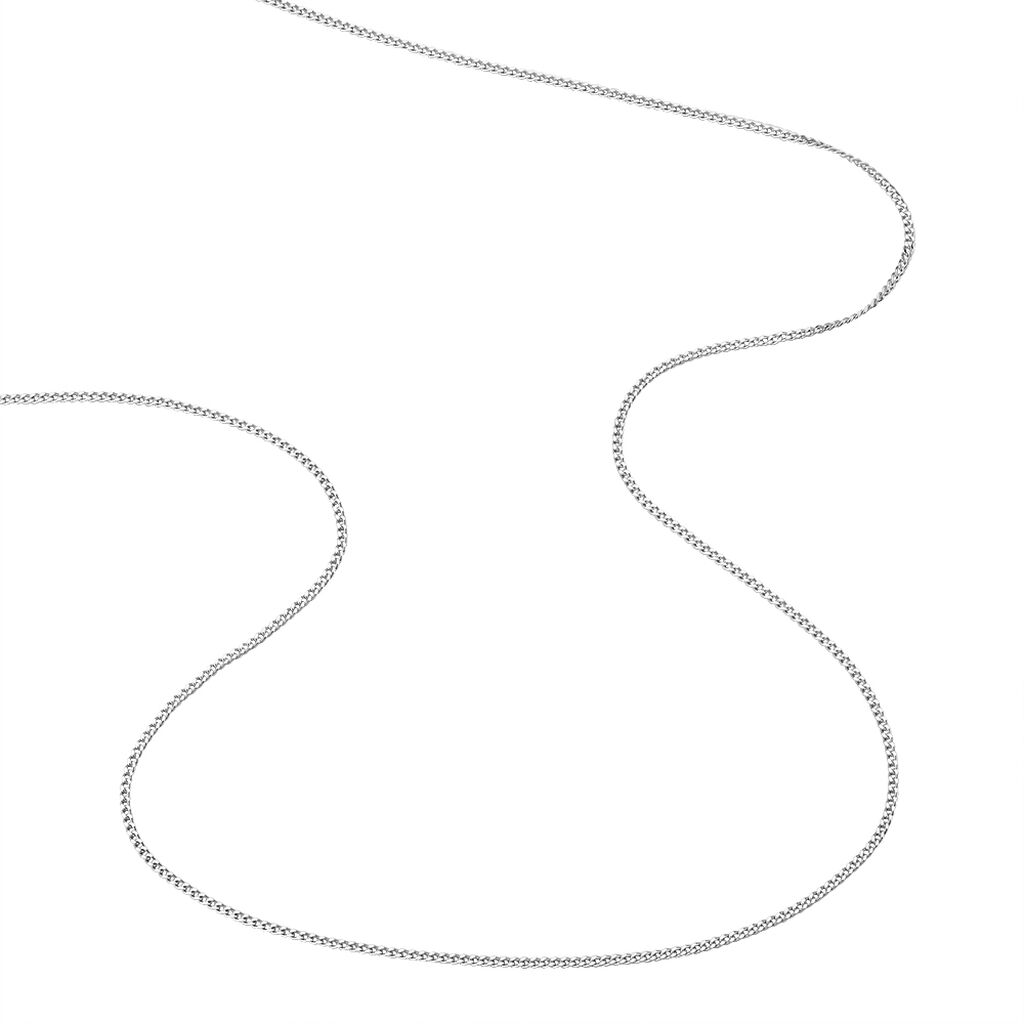 Cha&icirc;ne Imad Maille Gourmette Or Blanc - Chaines Famille | Histoire d&rsquo;Or