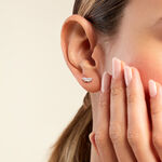 Bijoux D'oreilles Juanie Argent Blanc Oxyde De Zirconium - Boucles d'oreilles fantaisie Femme | Histoire d&rsquo;Or