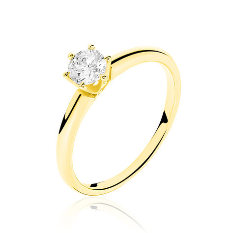 Bague Solitaire Ruken Or Jaune Diamant - Bagues solitaires Femme | Histoire d’Or
