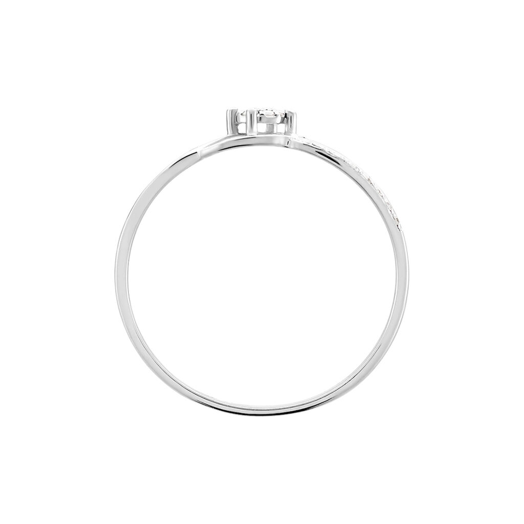 Bague Or Blanc Charlotta Diamant - Bagues avec pierre Femme | Histoire d&rsquo;Or