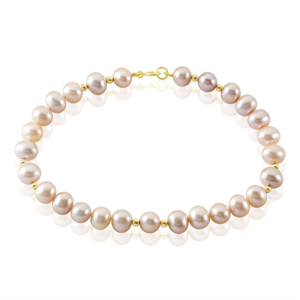 Bracelet Multicolore Or Jaune Perle De Culture - Bracelets Femme | Histoire d&rsquo;Or