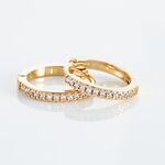 Cr&eacute;oles Kalinda Plaqu&eacute; Or Jaune Oxyde De Zirconium - Boucles d'oreilles cr&eacute;oles Femme | Histoire d&rsquo;Or