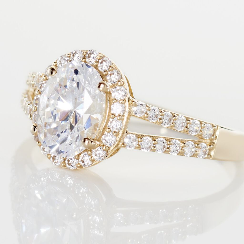 Bague Or Jaune Arjun Oxydes De Zirconium - Bagues solitaires Femme | Histoire d&rsquo;Or