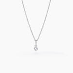 Collier Cicelie Or Blanc Diamant - Colliers Femme | Histoire d&rsquo;Or