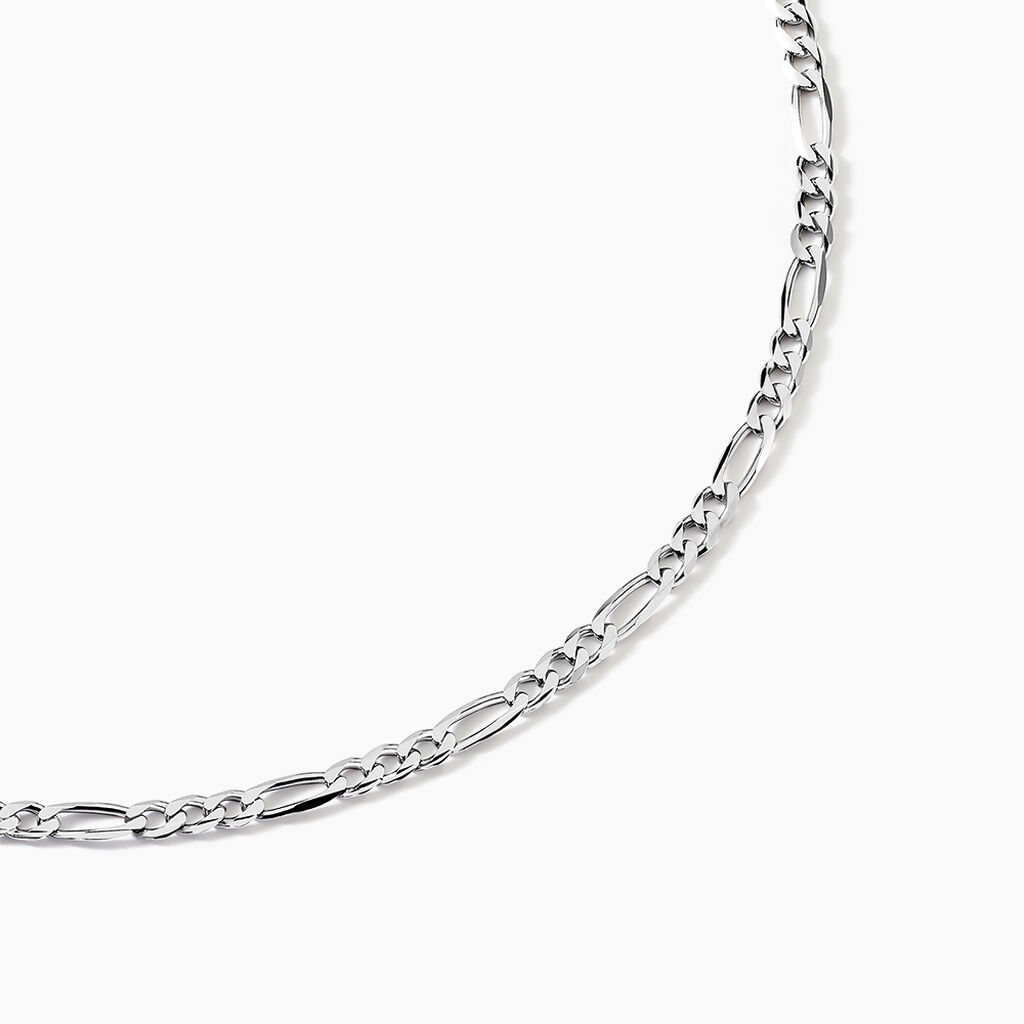 AGNES CREATIONS CHAINE MIXTE EN ARGENT 925 MAILLE CORDE 1,6 mm LONGUEUR 55 cm