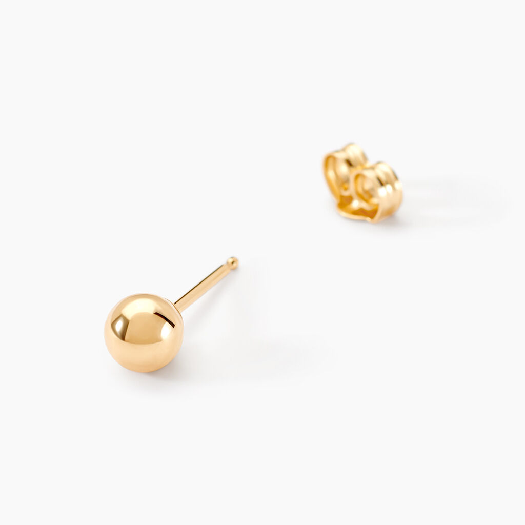 Boucles D'oreilles Puces Fidelia Or Jaune - Clous d'oreilles Famille | Histoire d’Or